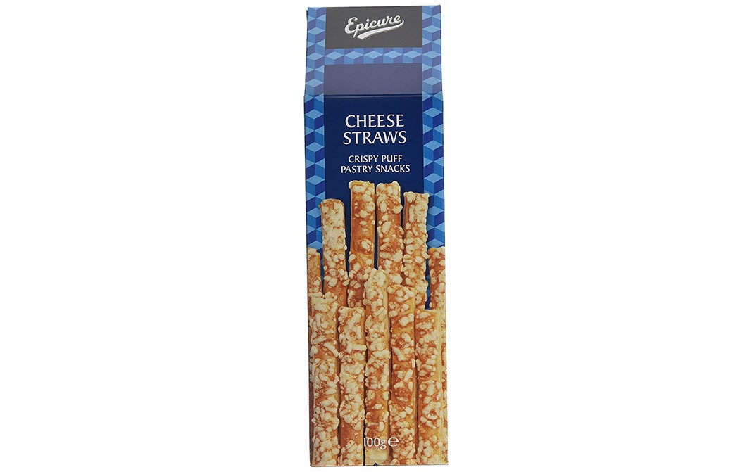 Epicure Cheese Straws Crispy Puff Pastry Snacks   Box  100 grams